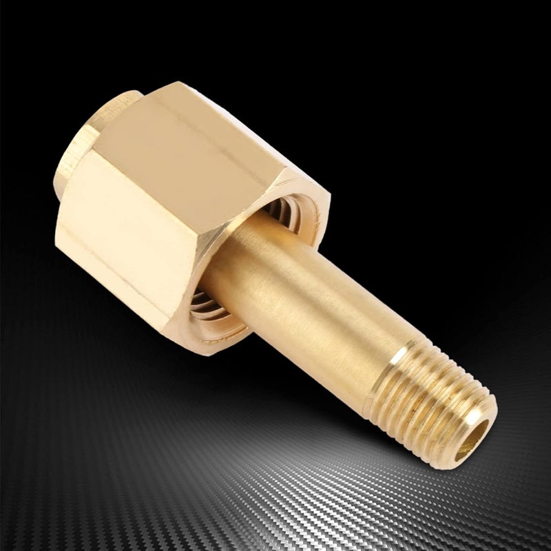 Wal front CO2 Carbon Dioxide Fittings Regulator Brass CGA-320 NPT1/4 Carbon Dioxide Regulator Inlet Nut and Nipple with Washer Fasten CO2 Valve Tightly - Image 5